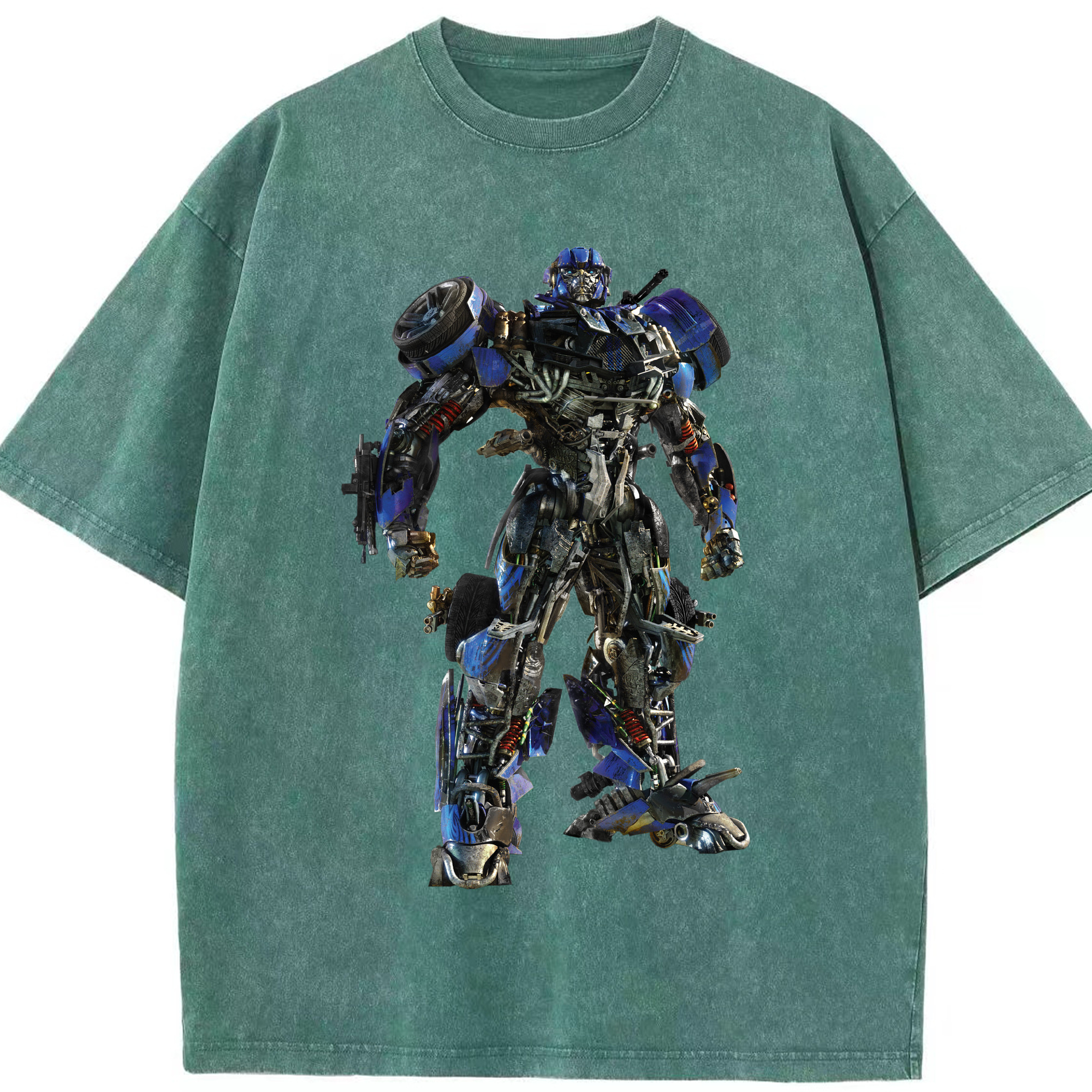 （画像用）  綿100% ヴィンテージ風 半袖Tシャツ（フロントプリント）